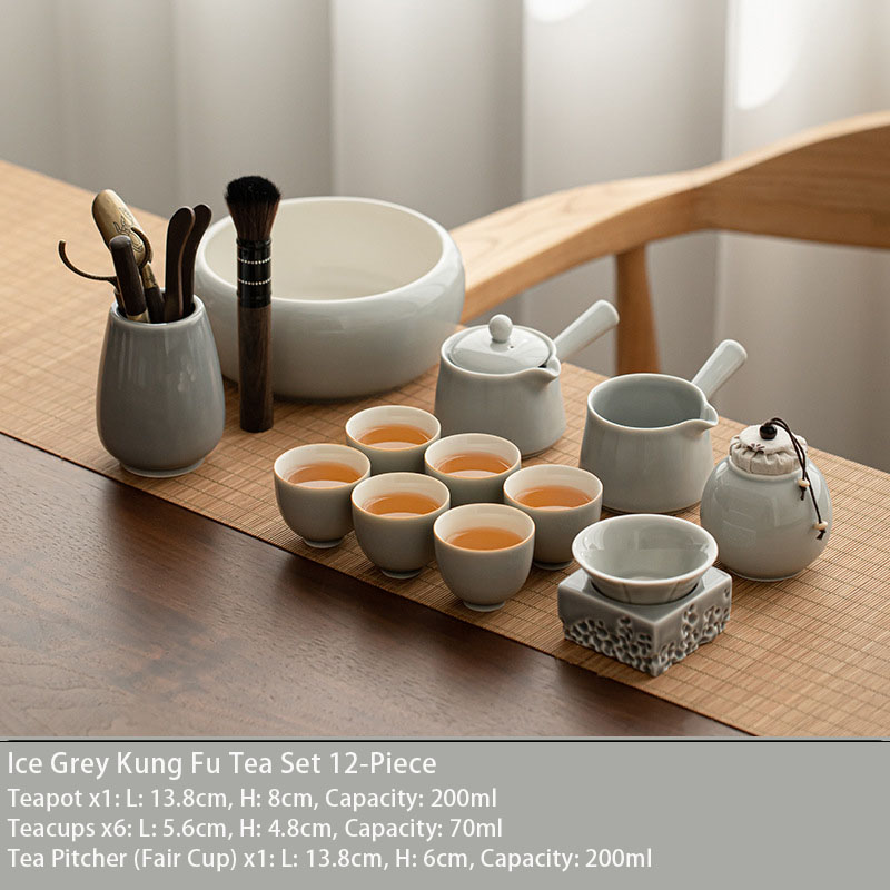 Ice Grey Kung Fu Tea Set view 11