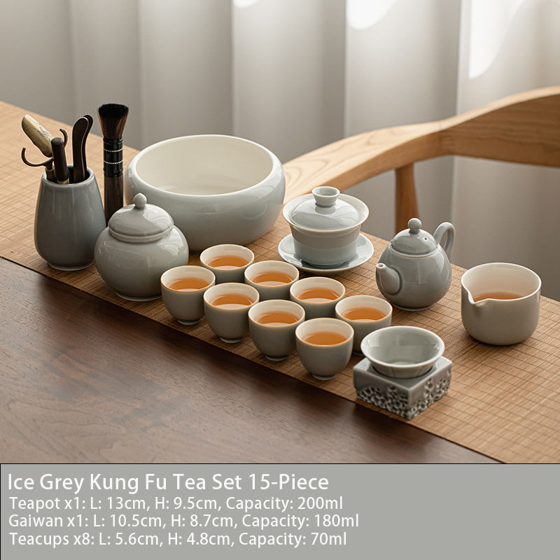 Ice Grey Kung Fu Tea Set view 12