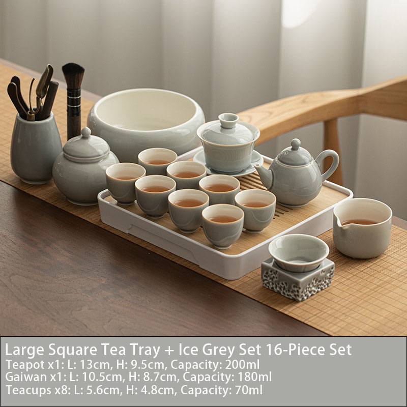 Ice Grey Kung Fu Tea Set view 20