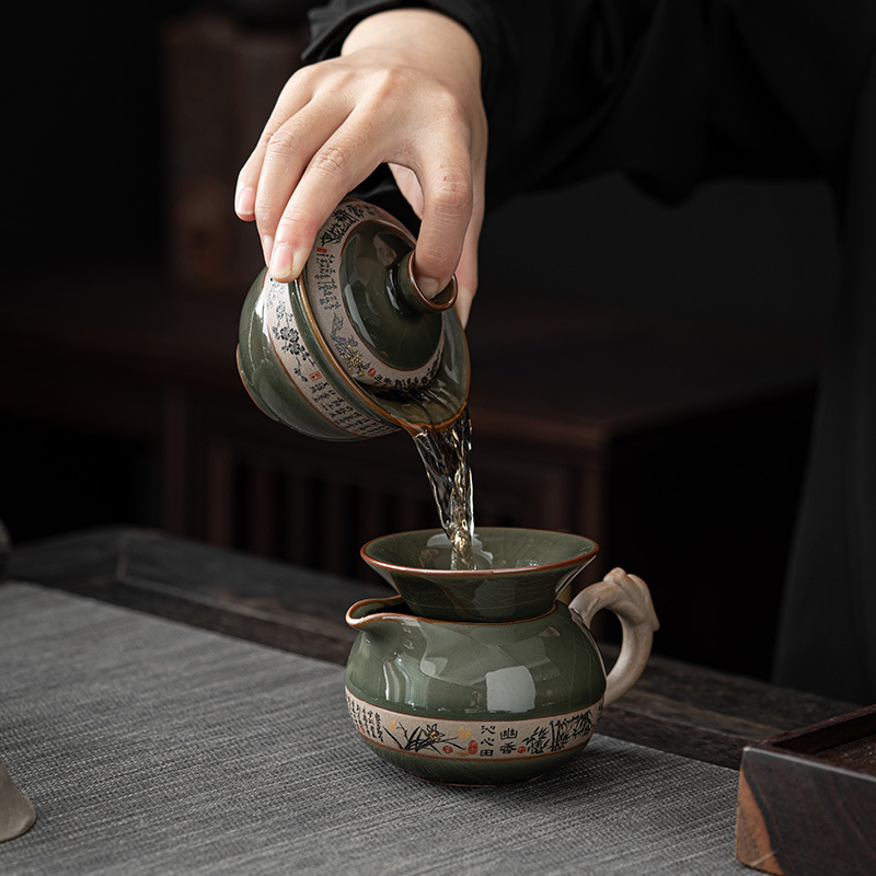 Auspicious Dragon Tea Set – Ge Kiln view 3