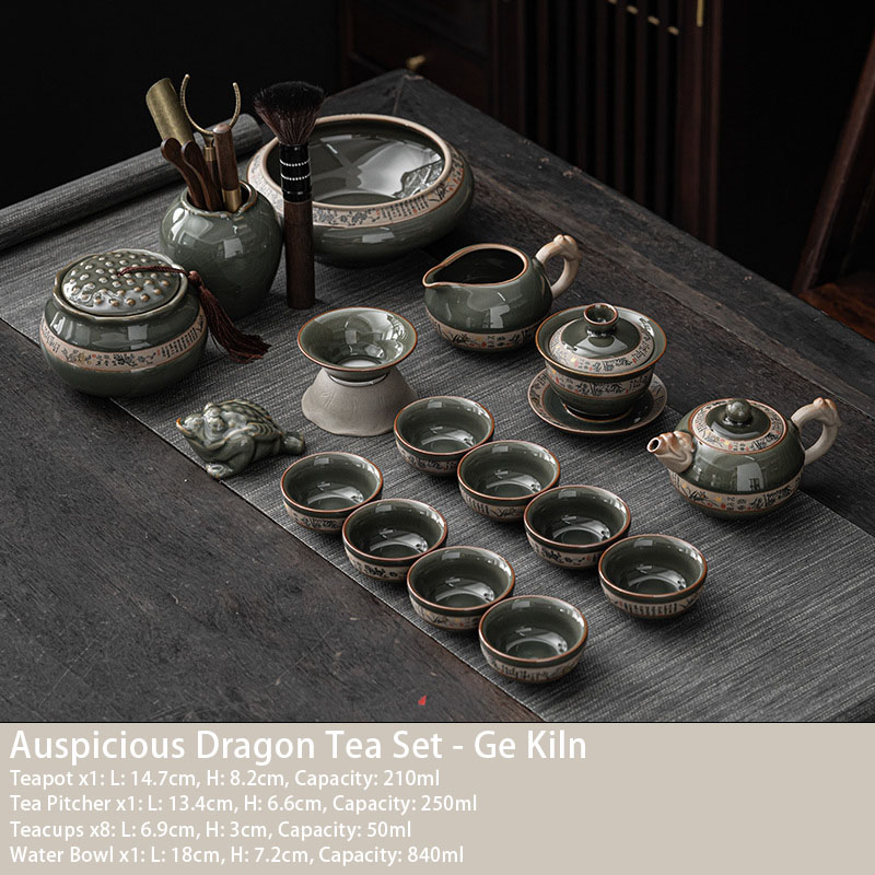 Auspicious Dragon Tea Set – Ge Kiln